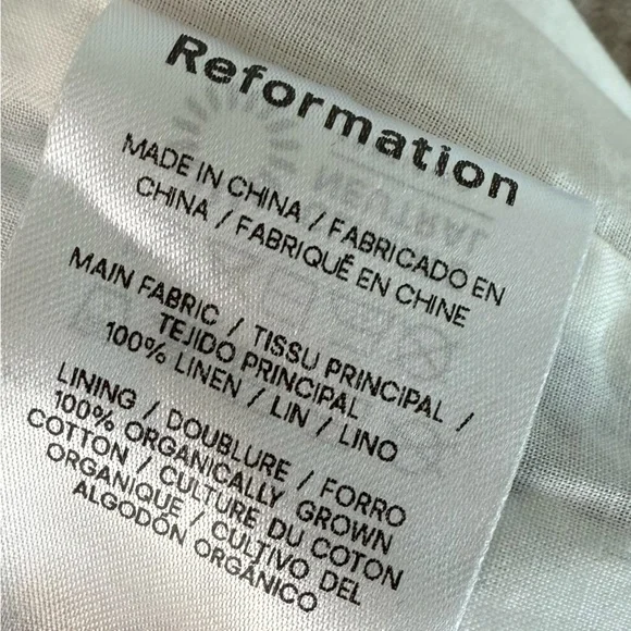 New REFORMATION Frankie Linen Dress in Reign Print NWT Wedding Women’s Size 2